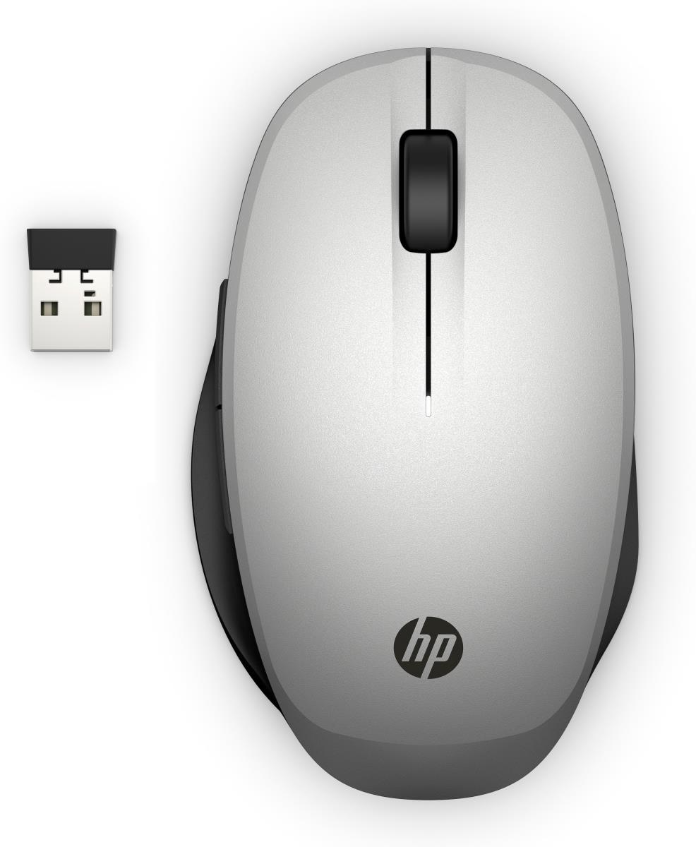 300 Dual Mode Wireless Mouse Silver - 6CR72AA#ABB thumbnail