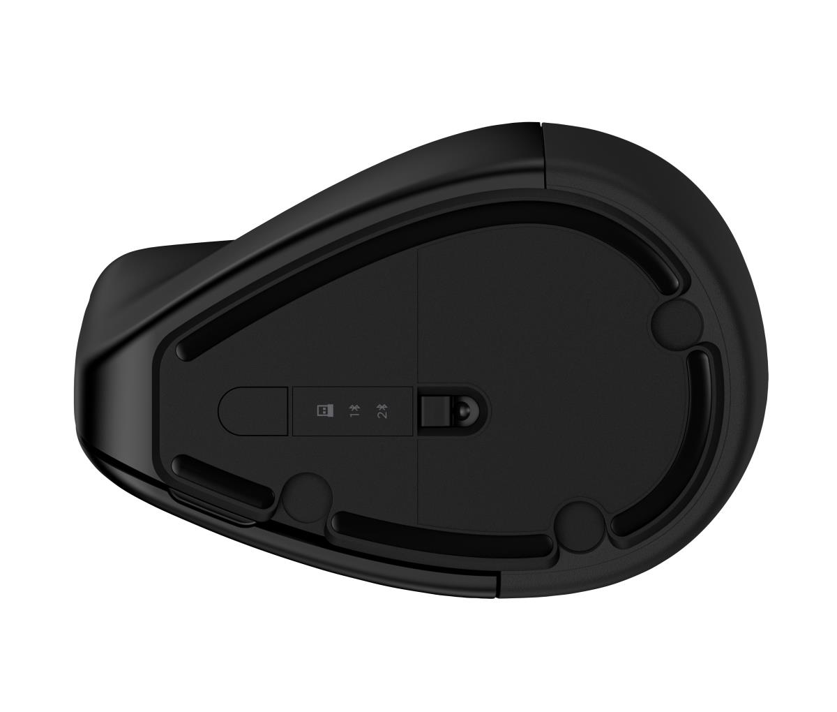 925 - Vertical mouse - ergonomic - 6 buttons - wireless - Bluetooth 5.3, 2.4 GHz - USB wireless receiver - black - 100% paper-based packaging thumbnail