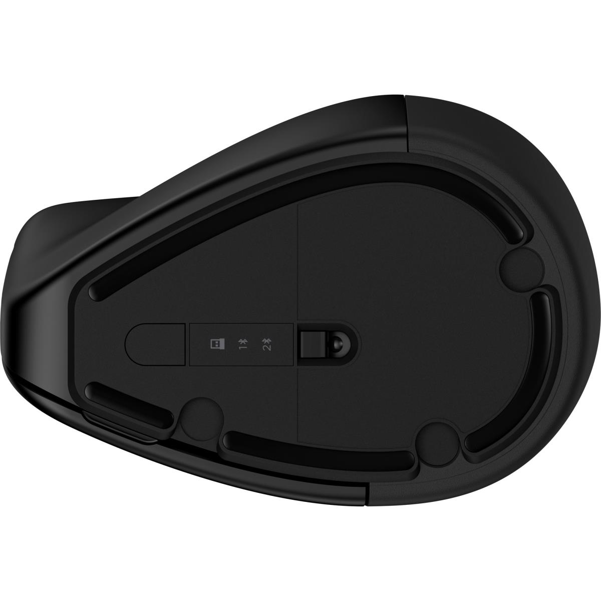 925 - Vertical mouse - ergonomic - 6 buttons - wireless - Bluetooth 5.3, 2.4 GHz - USB wireless receiver - black - 100% paper-based packaging thumbnail