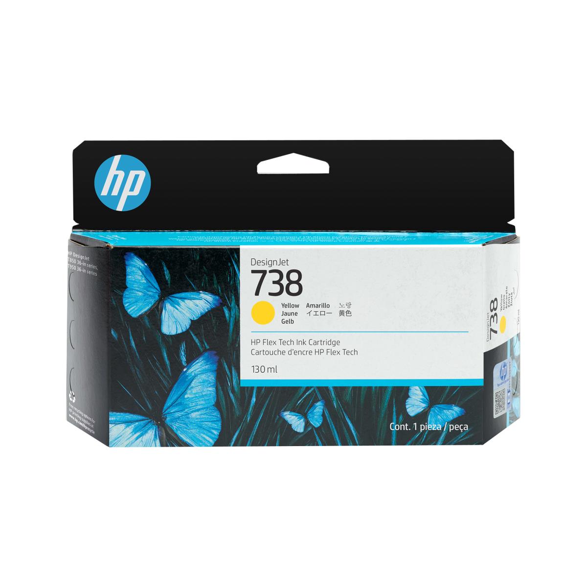 HP 738 130-ML YELLOW DESIGNJET INK C thumbnail