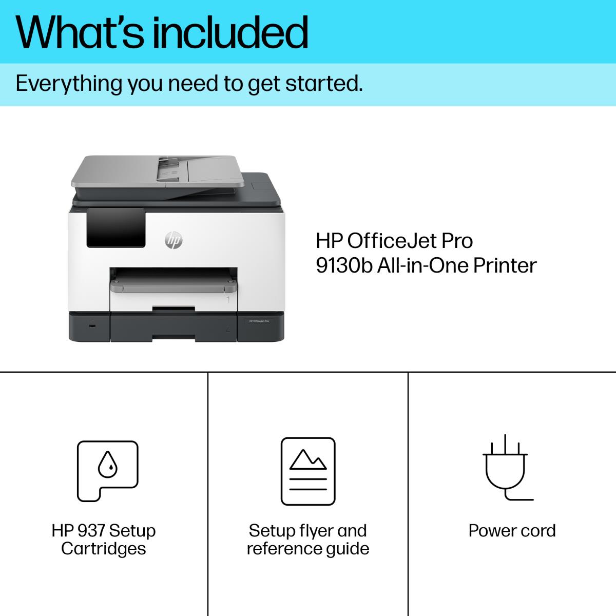 EU Product - OfficeJet Pro 9130b All-in-One 4 in 1 Tintenstrahl-Multifunktionsdrucker - Fax - Inkjet thumbnail