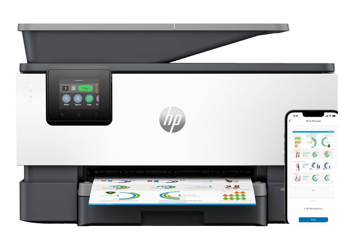 EU Product - OfficeJet Pro 9120b All-in-One 4 in 1 Tintenstrahl-Multifunktionsdrucker - Fax - Inkjet thumbnail