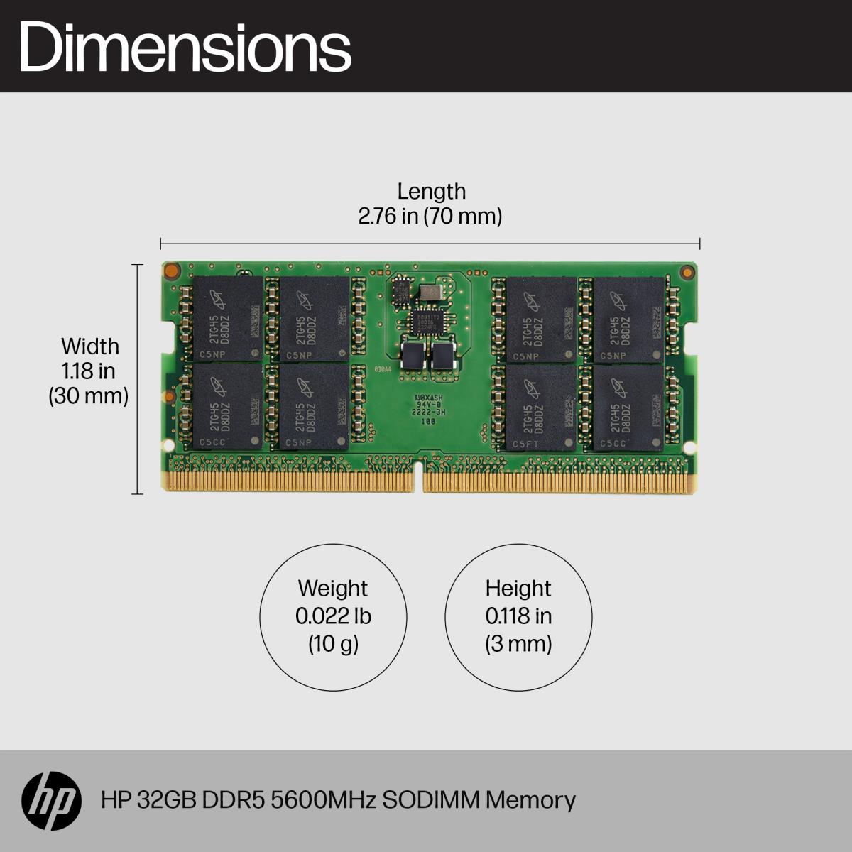 EU Product - E - DDR5 - Modul - 32 GB - SO-DIMM 262-Pin - 5600 MHz / PC5-44800 1.1 V thumbnail