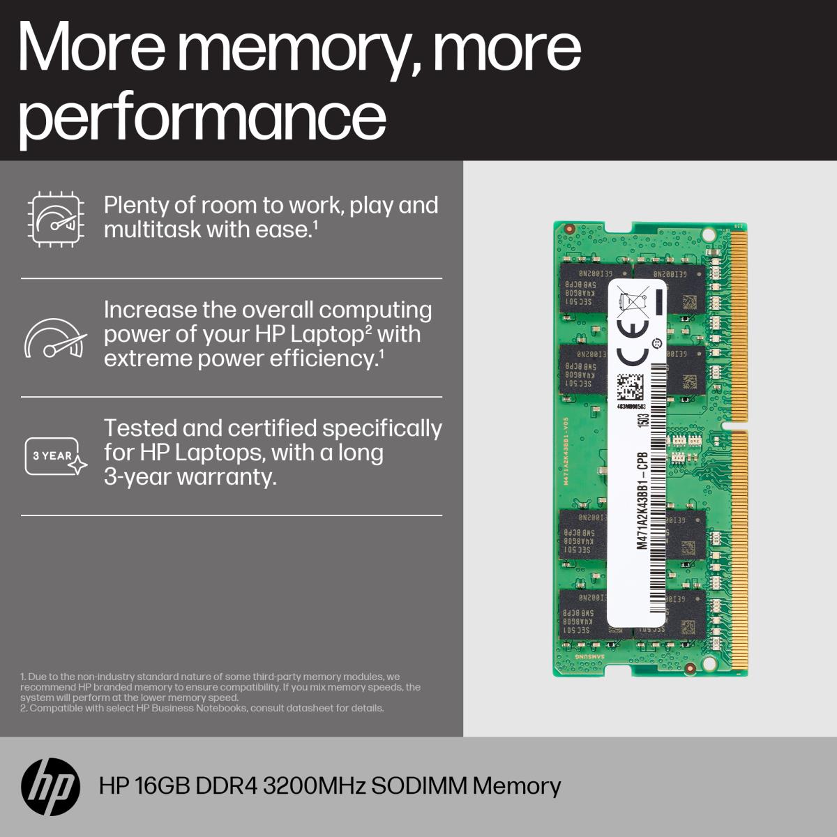 EU Product - DDR4 - Modul - 16 GB: 1 x 16 GB - SO DIMM - 16 GB - DDR4 thumbnail