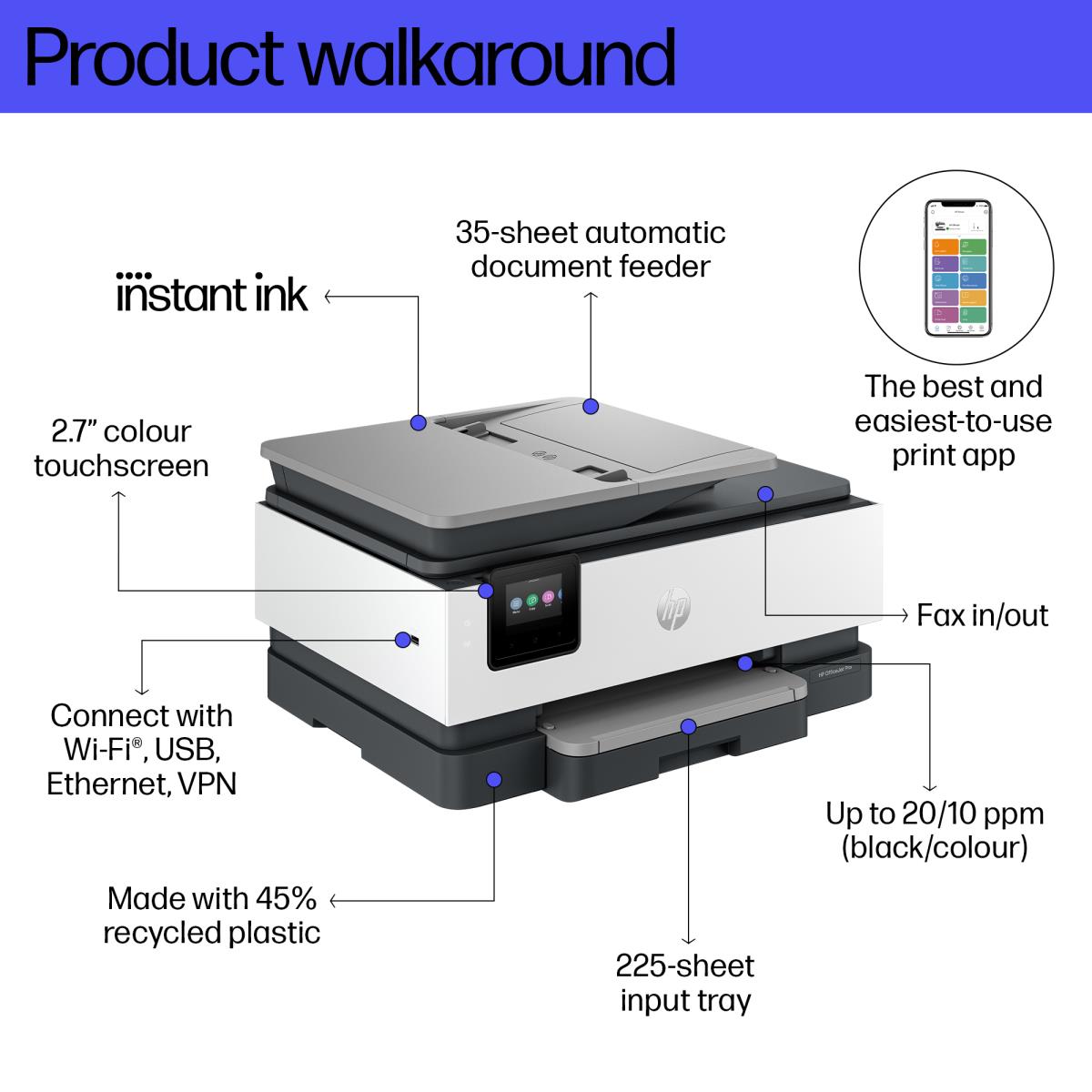 EU Product - OfficeJet Pro 8134e All-in-One Multifunktionsdrucker thumbnail
