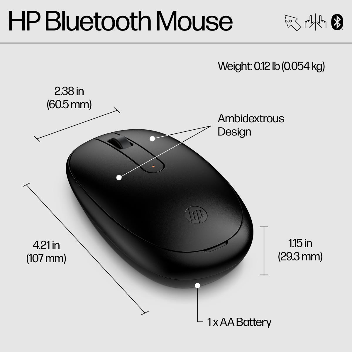 245 Black Bluetooth Mouse 81S67AA thumbnail