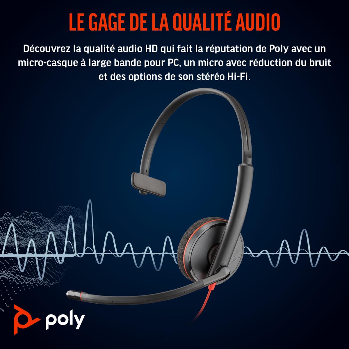 EU Product - Blackwire 3210 Monaural USB-C Headset - Headset - Mono thumbnail