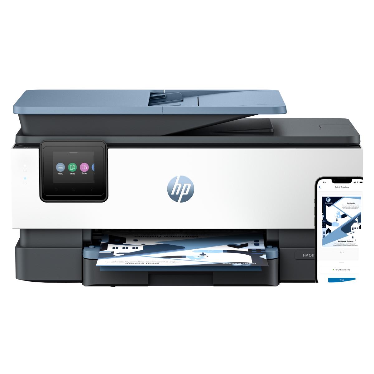 Officejet Pro 8125e All-in-One - Multifunction printer - colour - ink-jet - Legal (216 x 356 mm) (original) - A4/Legal (media) - up to 12 ppm (copying) - up to 20 ppm (printing) - 225 sheets - USB 2.0, Wi-Fi(ac), LAN - dark surf blue thumbnail