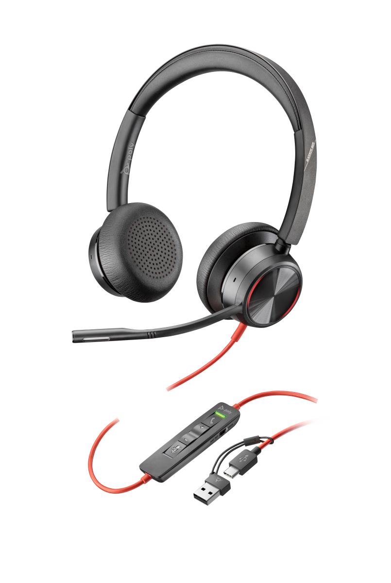 Blackwire 8225 Stereo USB-C Headset +USB-C/A Adapter thumbnail