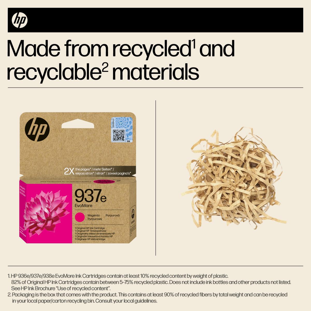 HP 937E EVOMORE MAGENTA ORIGINAL INK thumbnail