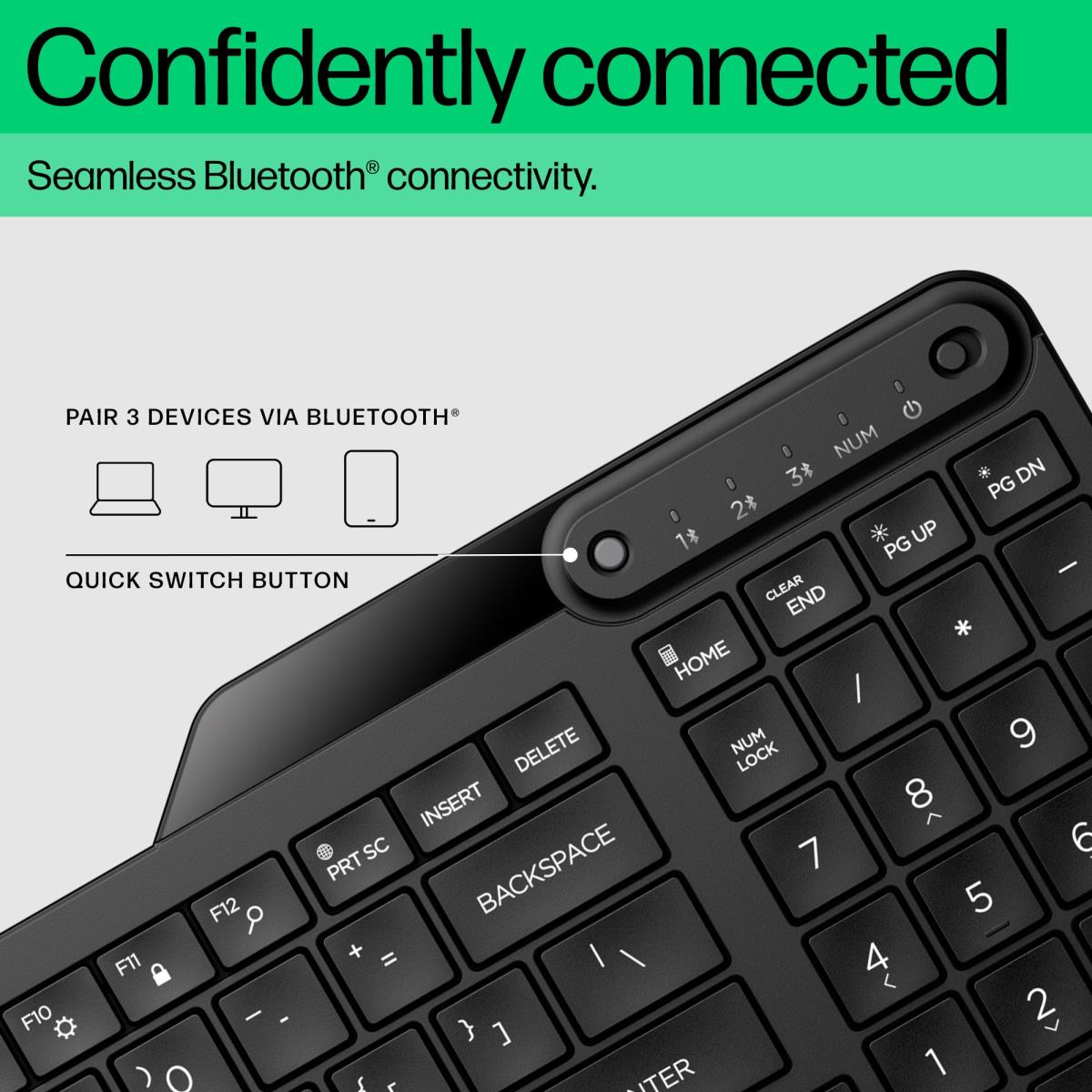 EU Product - 460 Multi-Device KBD EMEA-INTL Eng - Keyboard - QWERTY thumbnail