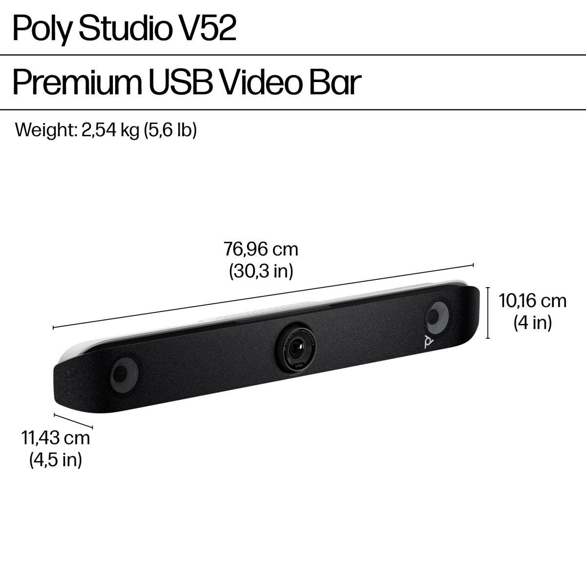 EU Product - Poly Studio V52 Usb Video Bar - Network Camera thumbnail