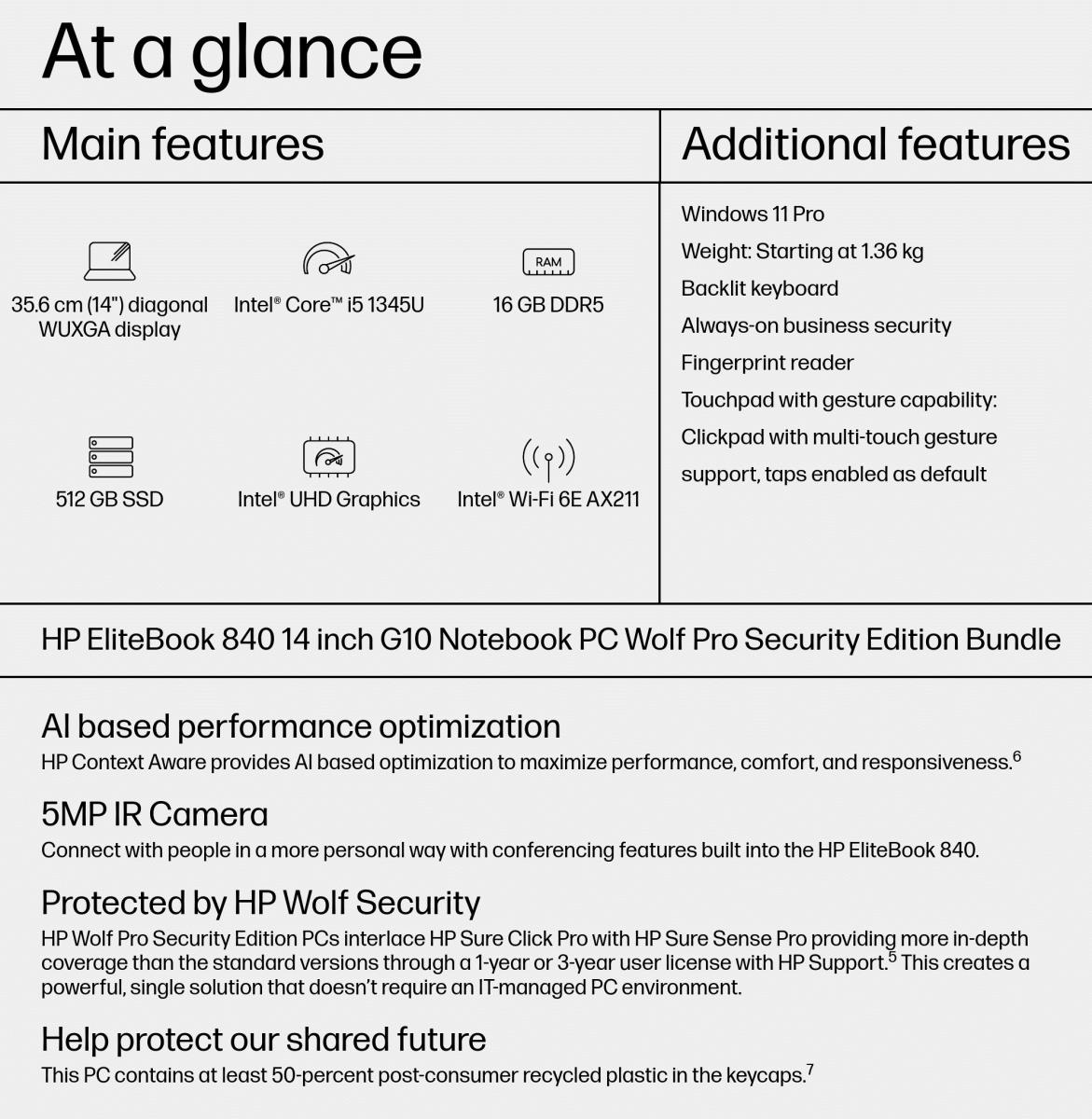 HP EB 840 G10 I5-1345U 14IN thumbnail