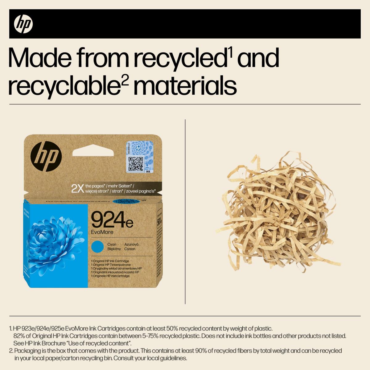 HP 924E EVOMORE CYAN ORIGINAL INK CA thumbnail