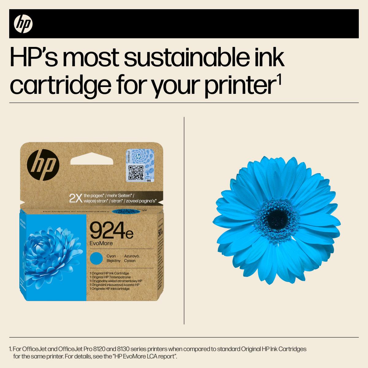 HP 924E EVOMORE CYAN ORIGINAL INK CA thumbnail