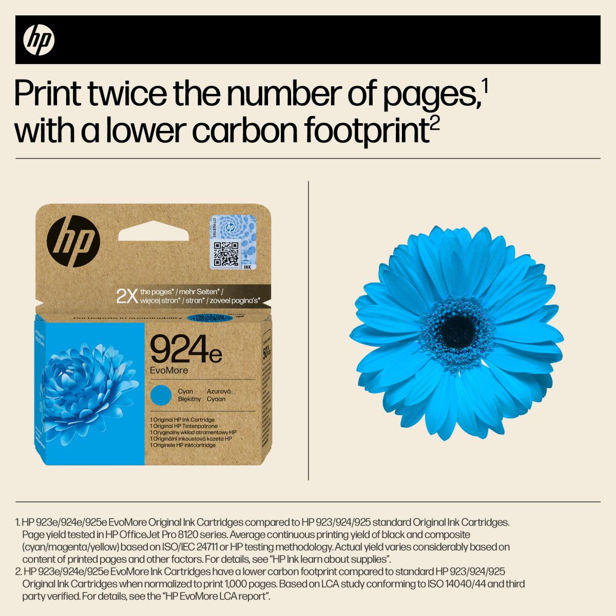 HP 924E EVOMORE CYAN ORIGINAL INK CA thumbnail