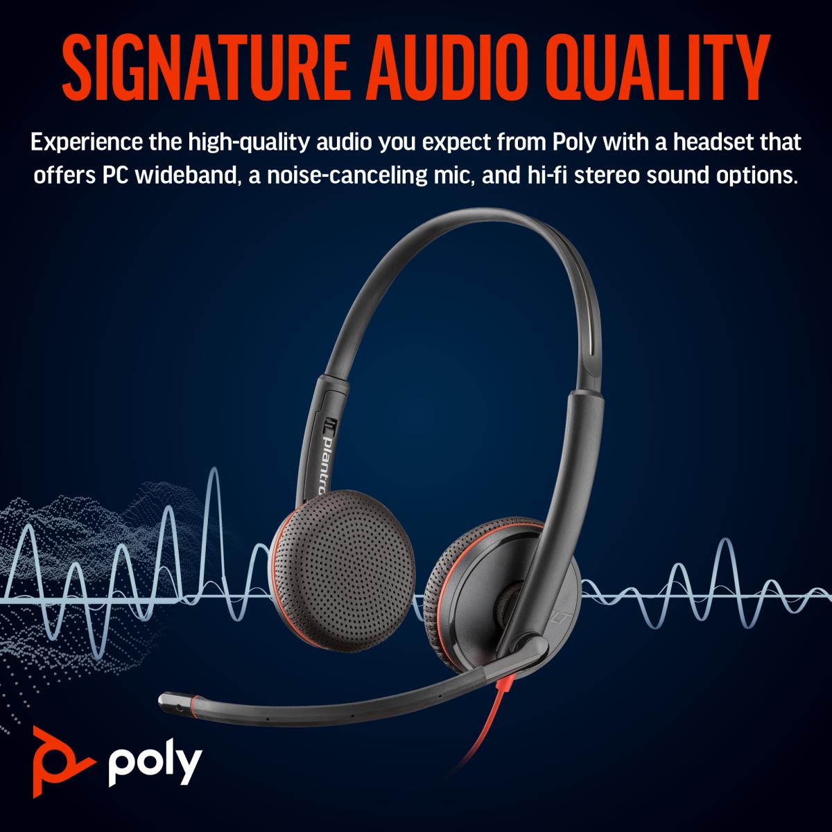 EU Product - Headset Blackwire 3225 Stereo USB-C USBC+3 - Headset - 20 KHz thumbnail