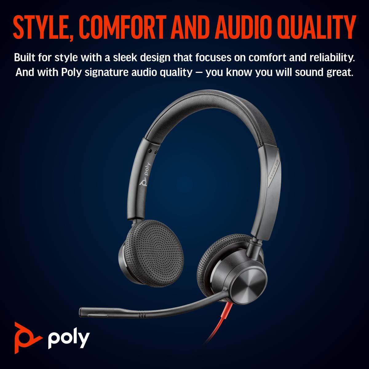 EU Product - Headset Blackwire 3325 USB-C - Headset - 20 KHz thumbnail