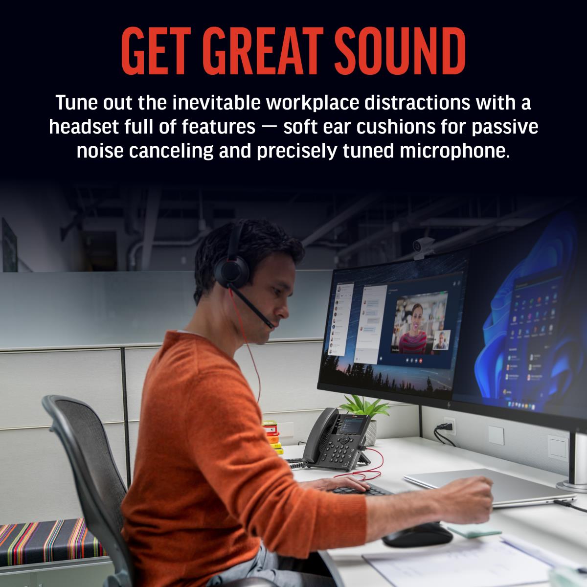 Blackwire 5210 USB-C Monaural Headset with 3.5mm Plug + USB-C/A Adapter thumbnail