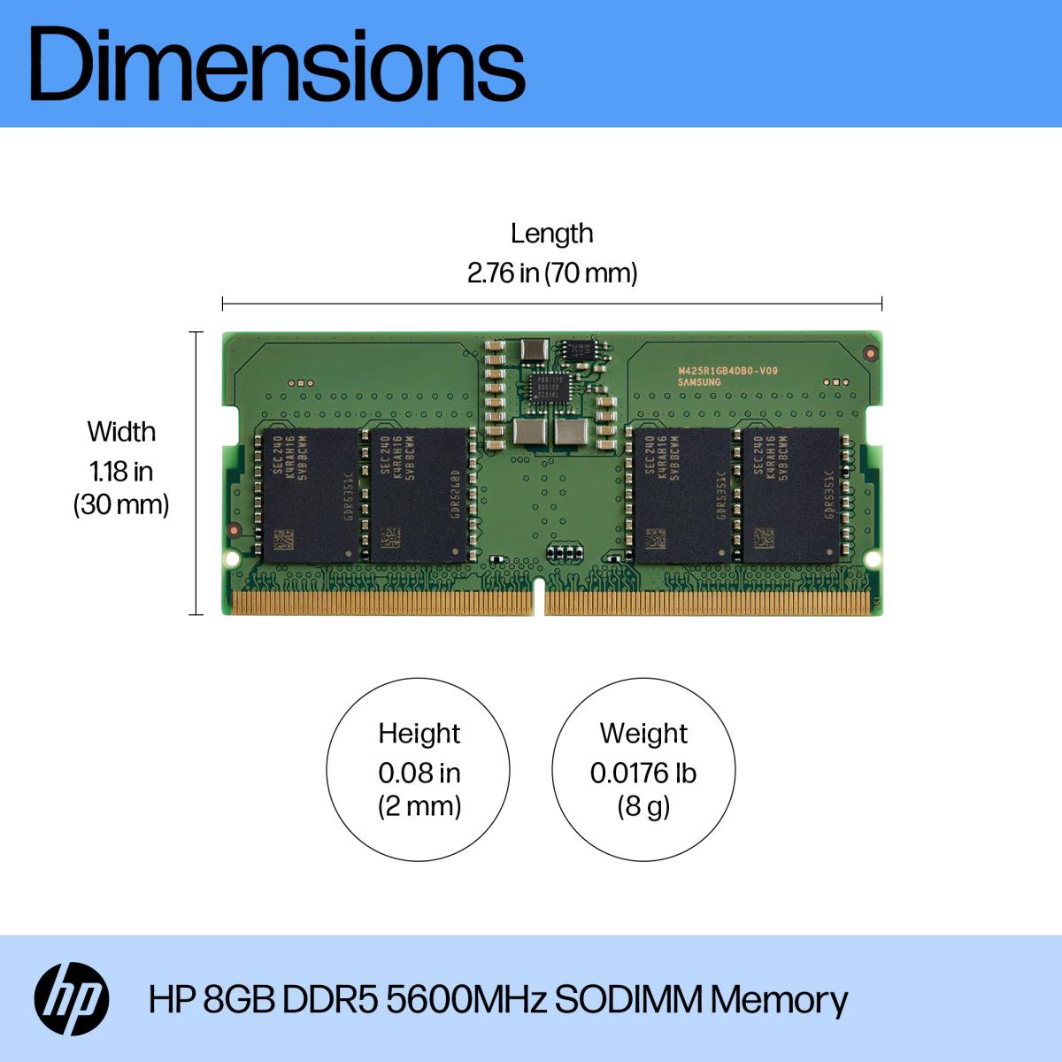 EU Product - 8G Ddr5 5600 Sodimm Memory thumbnail