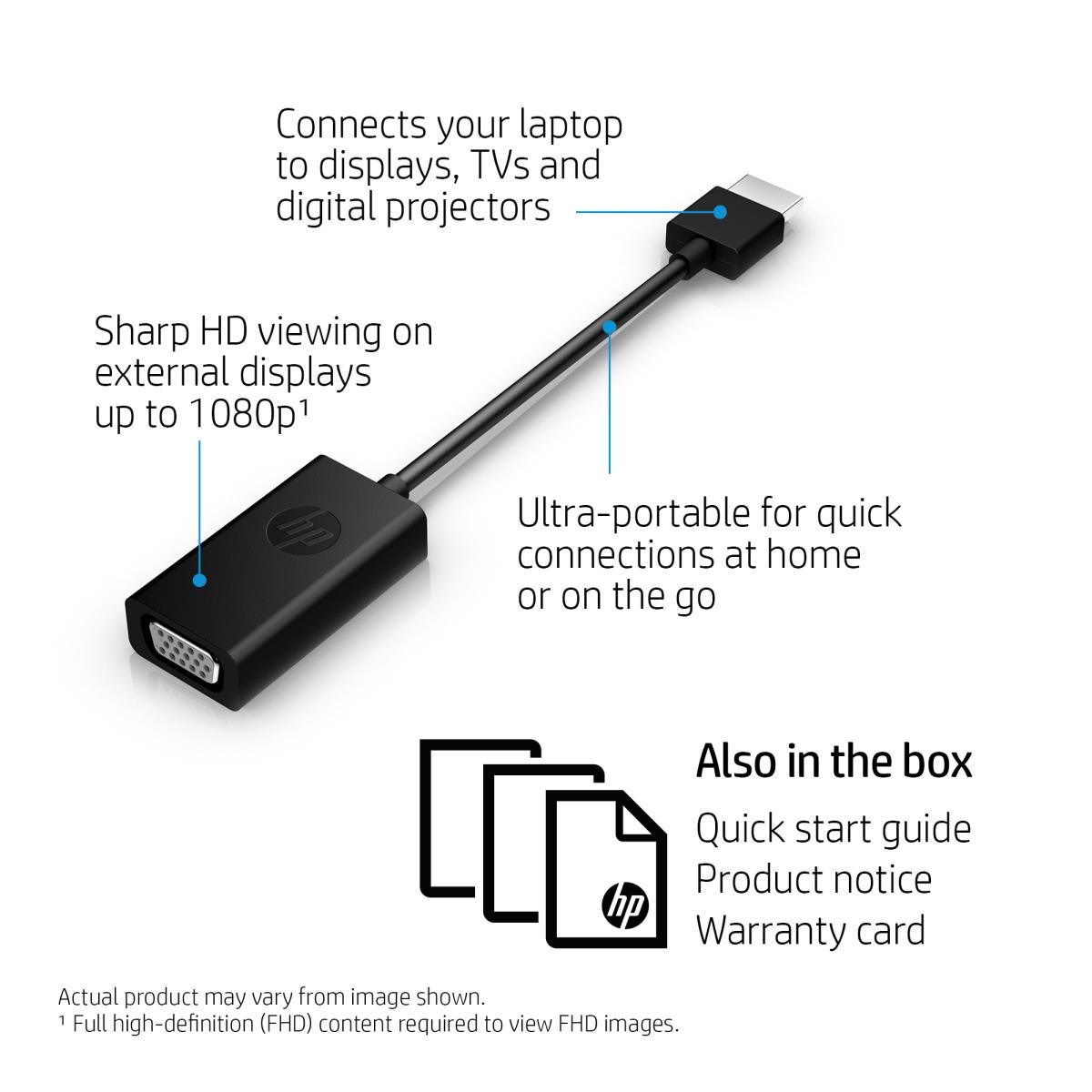 HDMI to VGA Adapter Length 0.045 m Black thumbnail