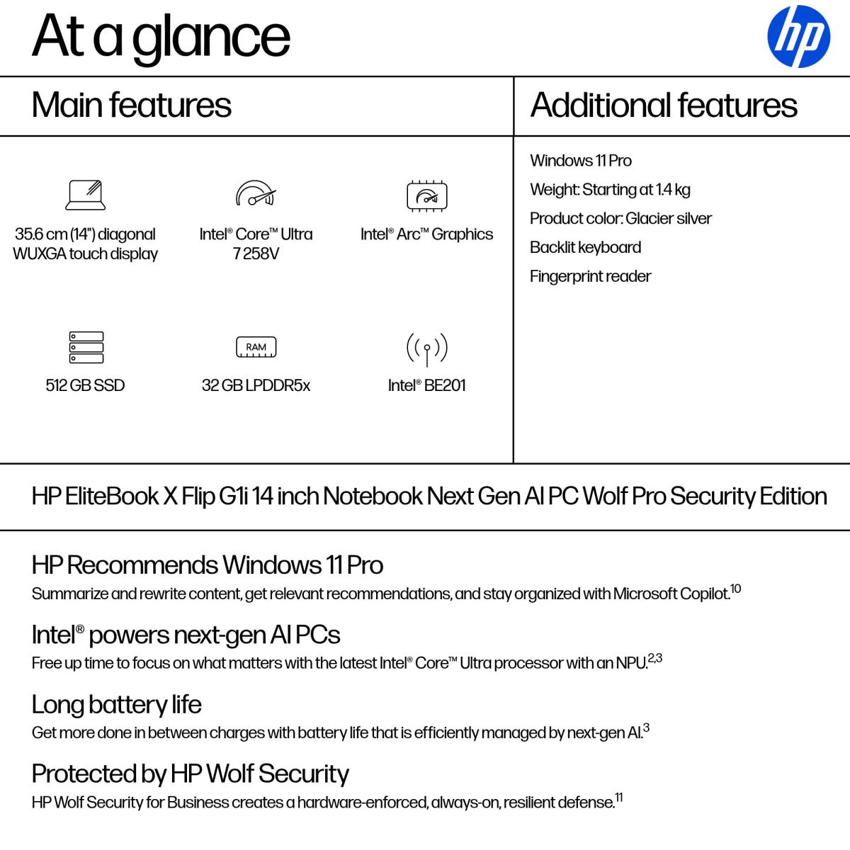 HP EBXFL G1I 14 U7-258V 32/512 W11P thumbnail