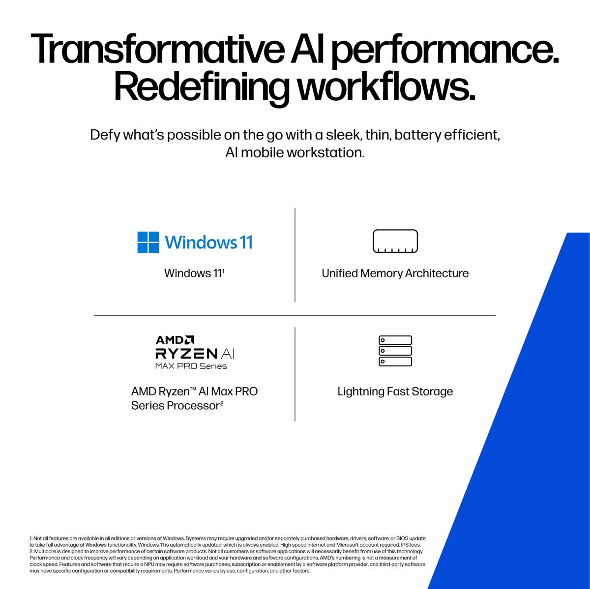 ZBook Ultra G1a Mobile Workstation - Copilot+ PC, AI PC, AI Workstation - AMD Ryzen AI Max Pro - 390 / up to 5 GHz - Win 11 Pro - Radeon 8050S - 32 GB RAM - 1 TB SSD NVMe, TLC - 14