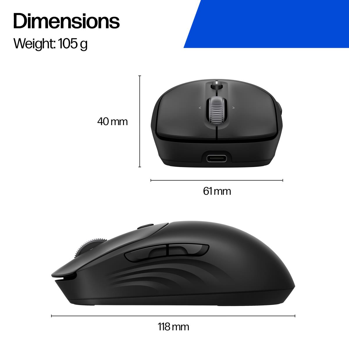 EU Product - 705 Rechargeable Wireless Mouse - Mouse - 6,000 dpi thumbnail