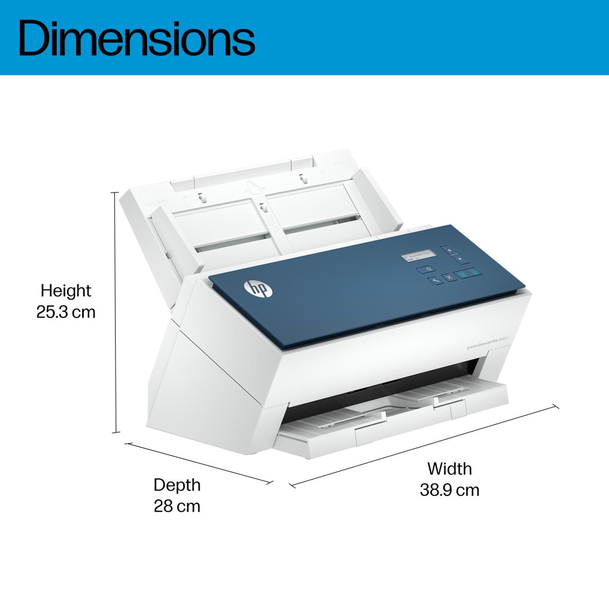 ScanJet Enterprise Flow 9000 s1 - Document scanner - CMOS / CIS - Duplex - A3/Ledger - 600 dpi x 600 dpi - up to 80 ppm (mono) / up to 80 ppm (colour) - ADF (100 sheets) - up to 30000 scans per day - USB 3.0 thumbnail