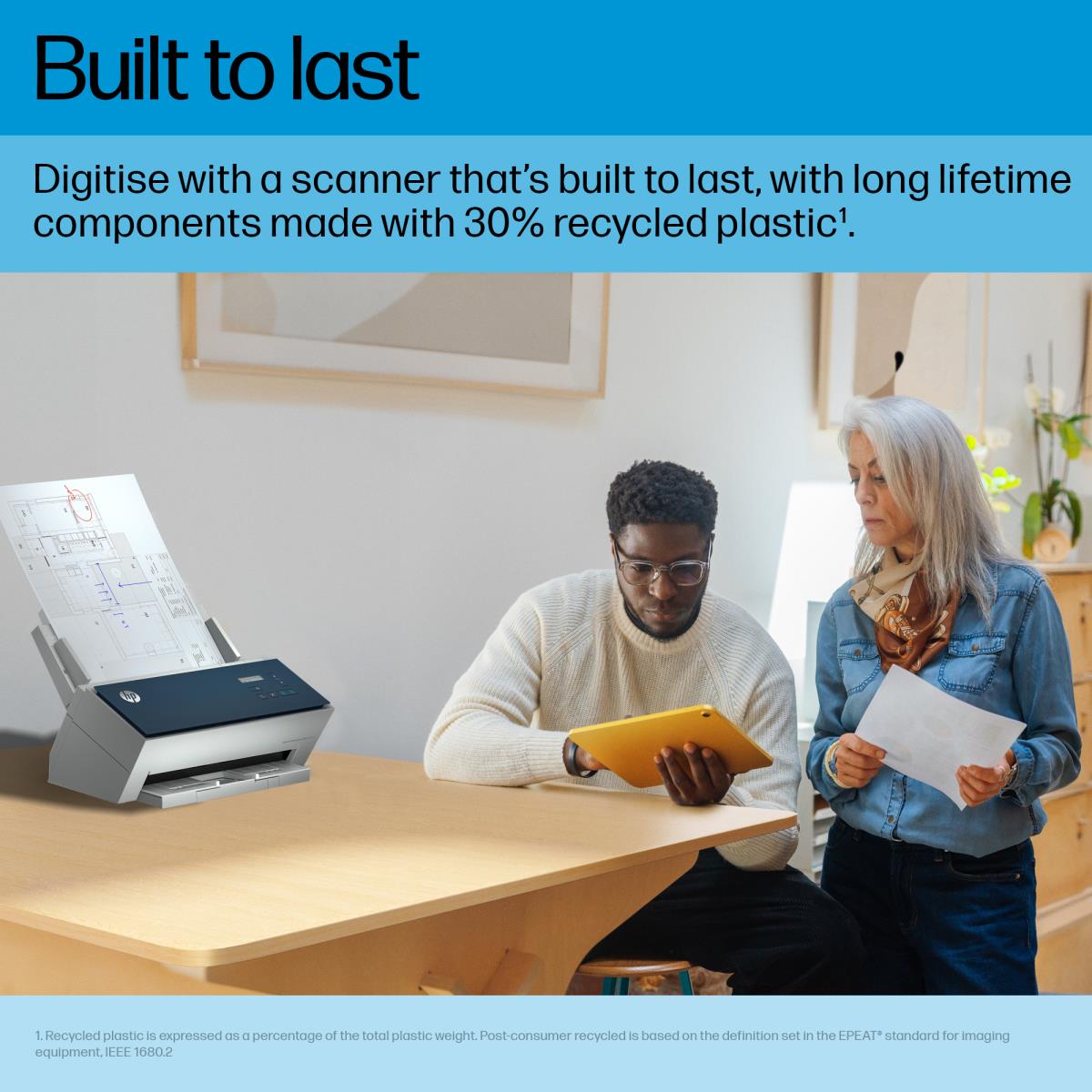 ScanJet Enterprise Flow 9000 s1 - Document scanner - CMOS / CIS - Duplex - A3/Ledger - 600 dpi x 600 dpi - up to 80 ppm (mono) / up to 80 ppm (colour) - ADF (100 sheets) - up to 30000 scans per day - USB 3.0 thumbnail