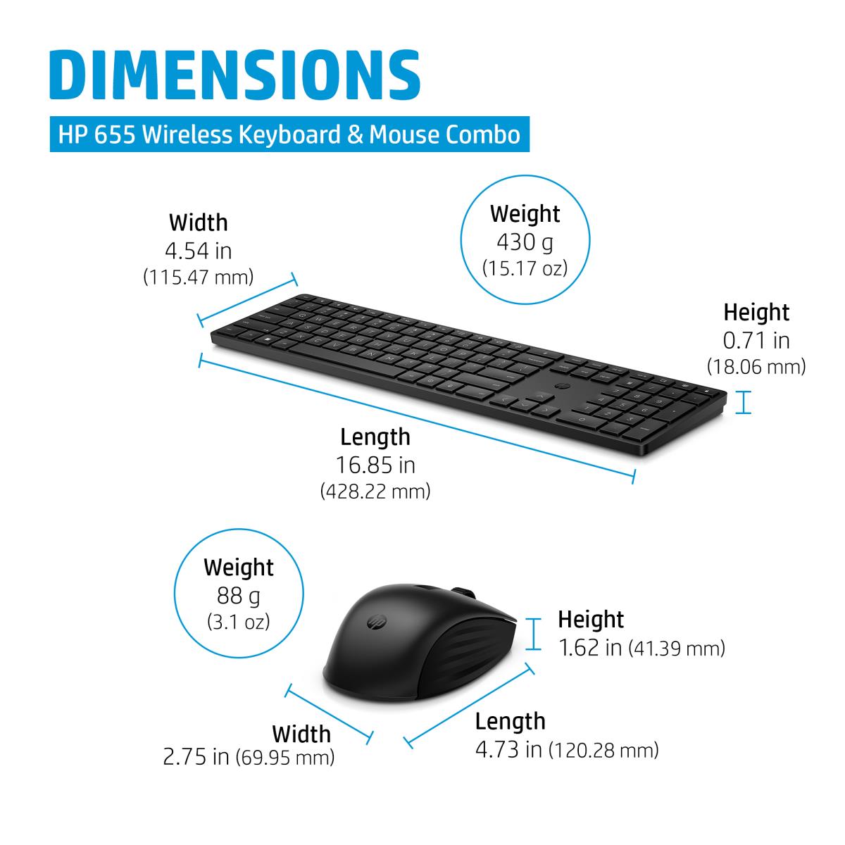 ^HP 655 WIRELESS KEYBOARD + MOUSE thumbnail