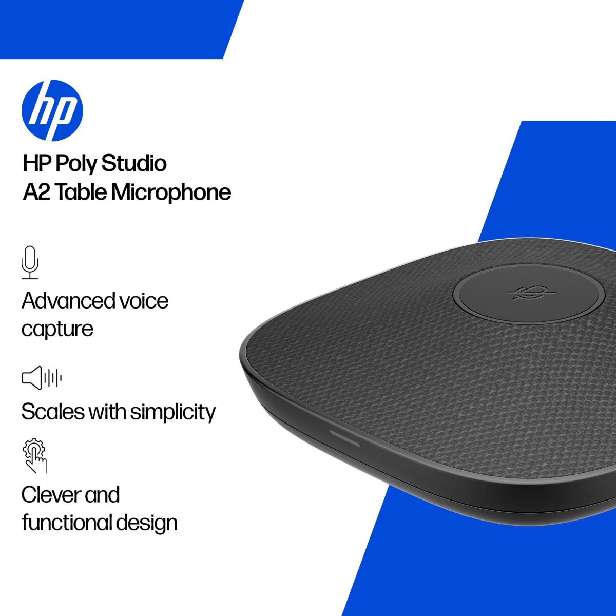 Poly Studio A2 Table Microphone - Microphone - wired - black thumbnail