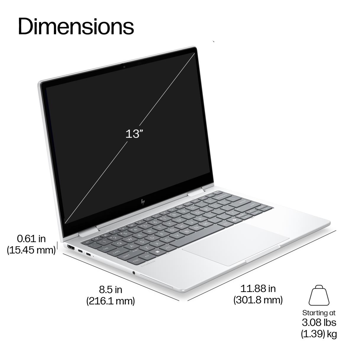 EliteBook 8 Flip G2i Notebook Next Gen AI - Copilot+ PC - flip design - Intel Core Ultra 7 - 355 / up to 4.7 GHz - Win 11 Pro - Intel Graphics - 16 GB RAM - 512 GB SSD NVMe - 13.3