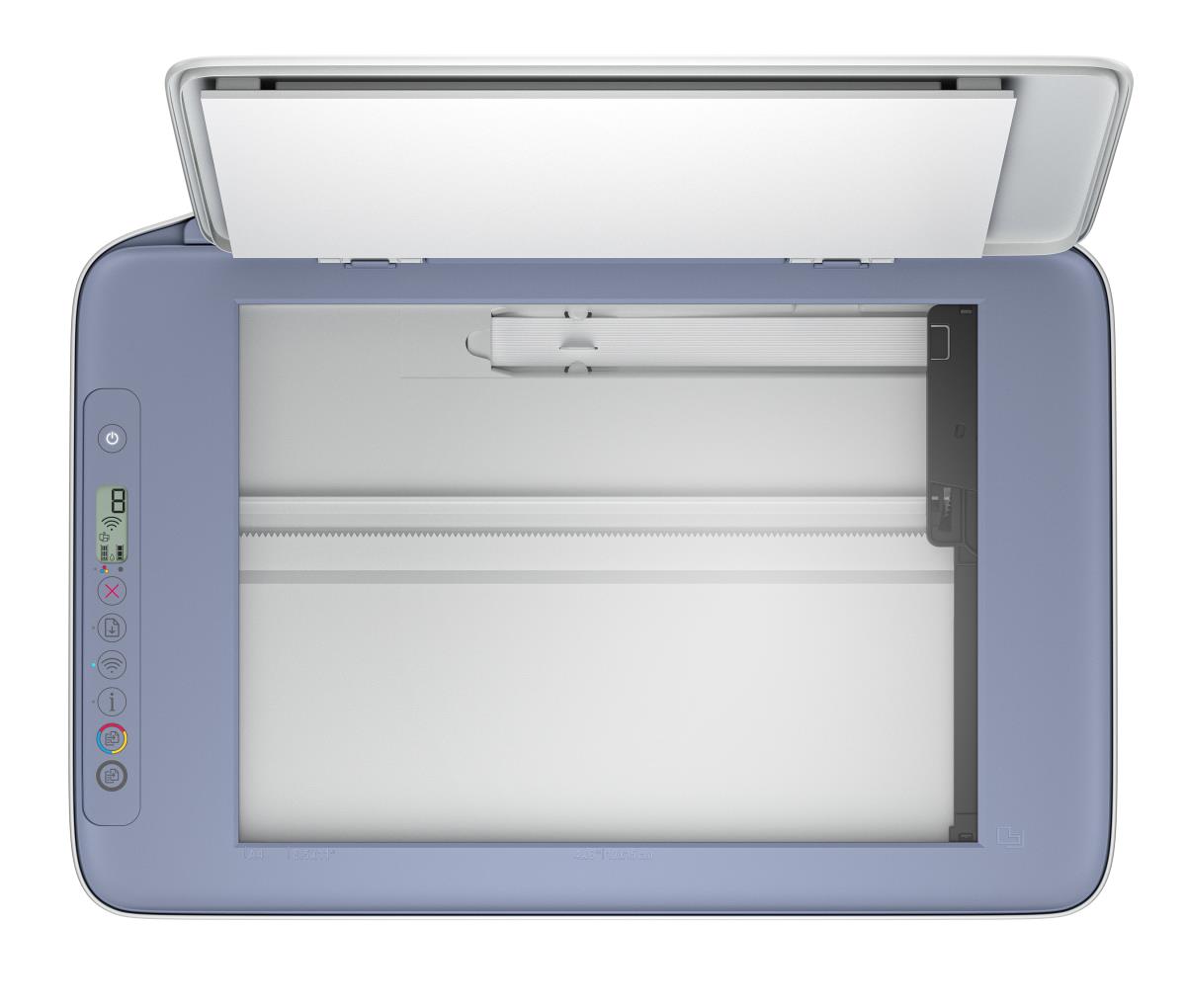 Deskjet 2922 All-in-One - Multifunction printer - colour - ink-jet - 216 x 297 mm (original) - A4/Legal (media) - up to 6 ppm (copying) - up to 7.5 ppm (printing) - 60 sheets - USB 2.0, Wi-Fi(n) - OOV white with evening fog accents thumbnail