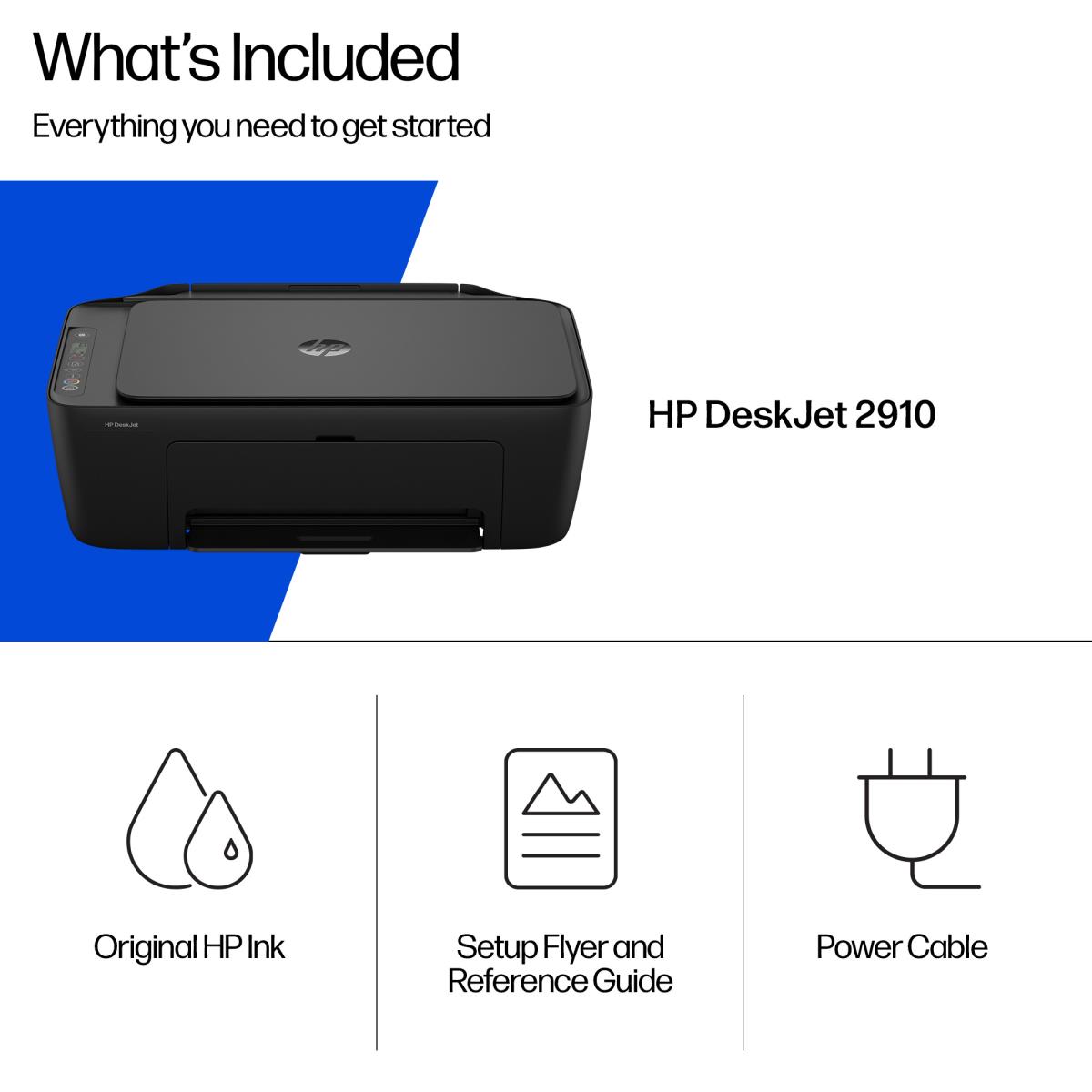 Deskjet 2910 All-in-One - Multifunction printer - colour - ink-jet - 216 x 297 mm (original) - A4/Legal (media) - up to 6 ppm (copying) - up to 7.5 ppm (printing) - 60 sheets - USB 2.0, Wi-Fi(n) - black cement with black cement accent thumbnail