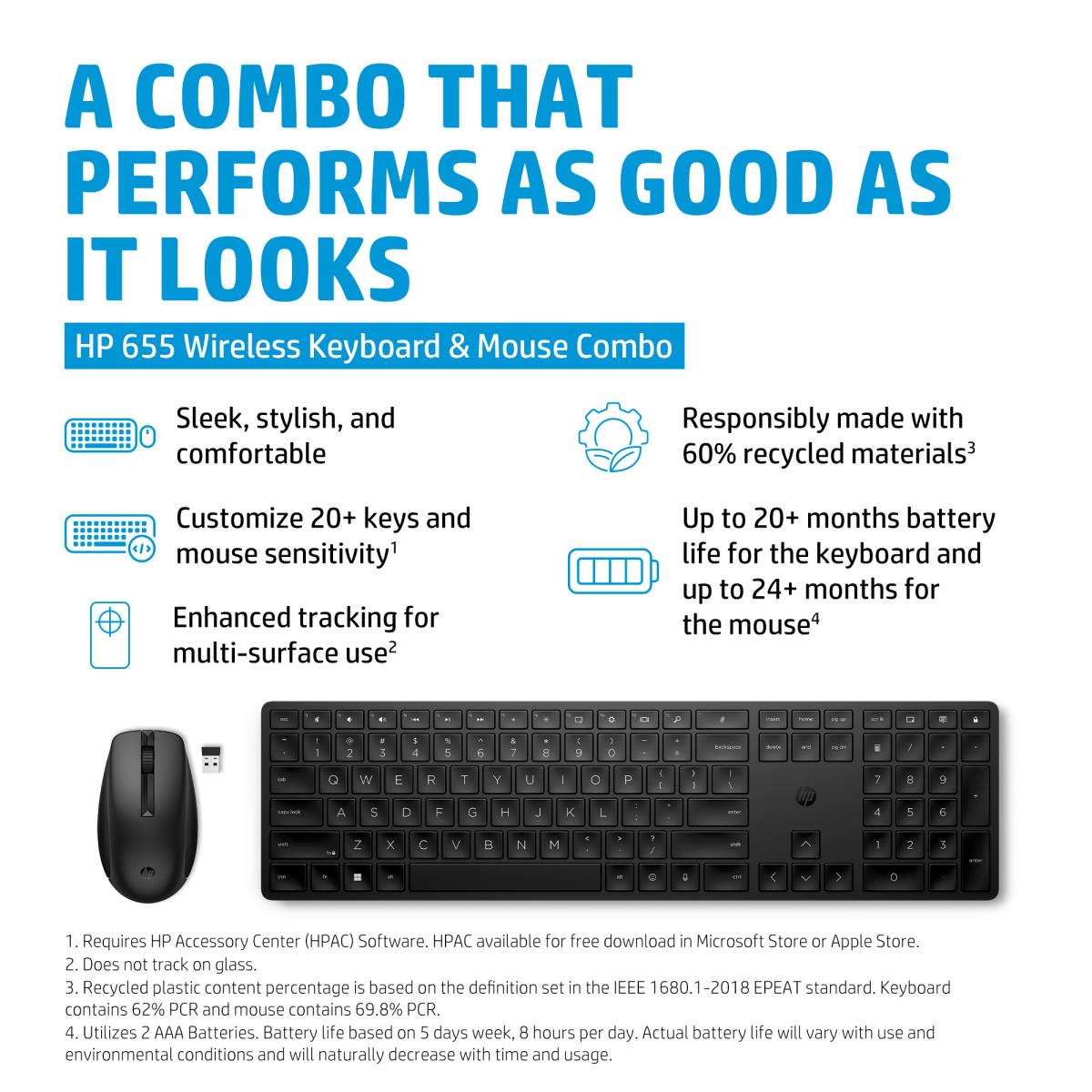 EU Product - 655 Wireless Keyboard and Mouse Combo - Spanish thumbnail