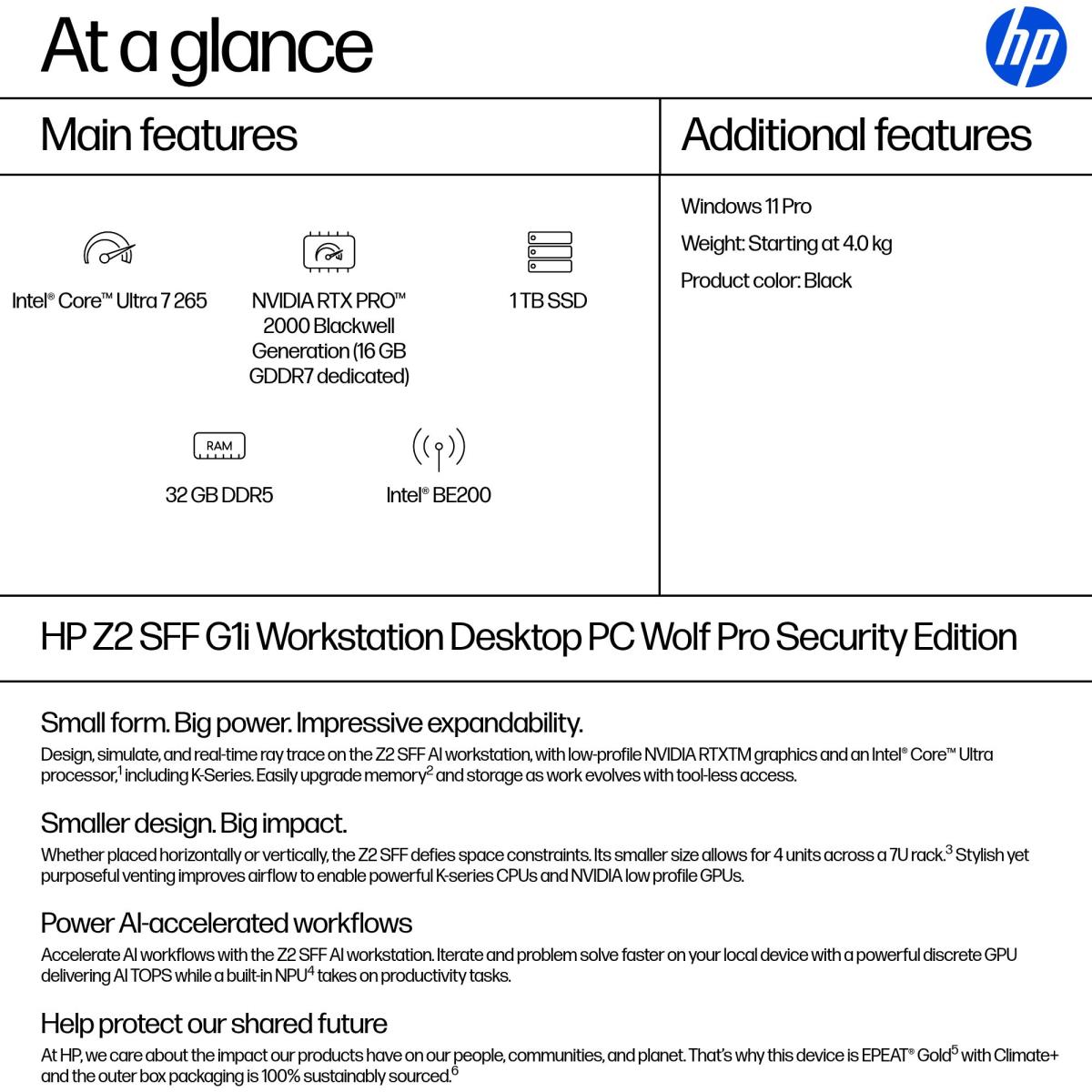 HP Z2 SFF G1I U7-265 32/1TB W11P thumbnail