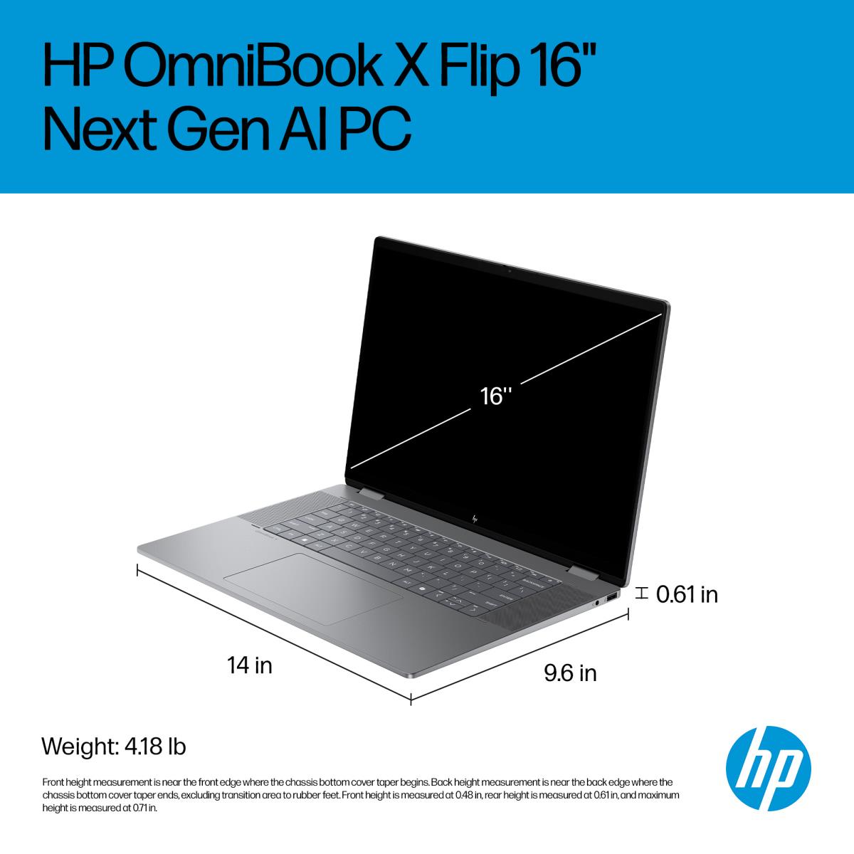 OmniBook X Flip 2-in-1 Laptop Next Gen AI 16-ar0008na thumbnail