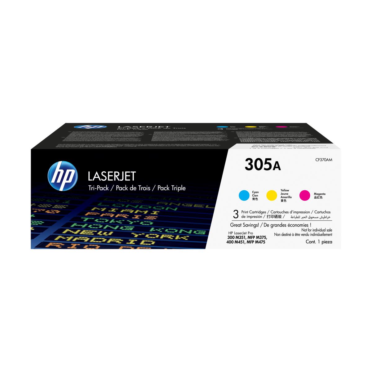 305A MULTI PACKCYAN MAGENTA AND YELLOW TONER thumbnail