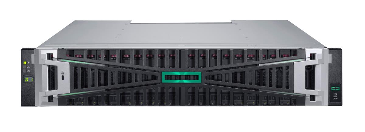 HPE Modular Smart Array 2070 12Gb SAS SFF Storage - 7th Generation - solid state / hard drive array - 0 TB - 24 bays (SAS-3) - SAS 12Gb/s (external) - rack-mountable - 2U thumbnail