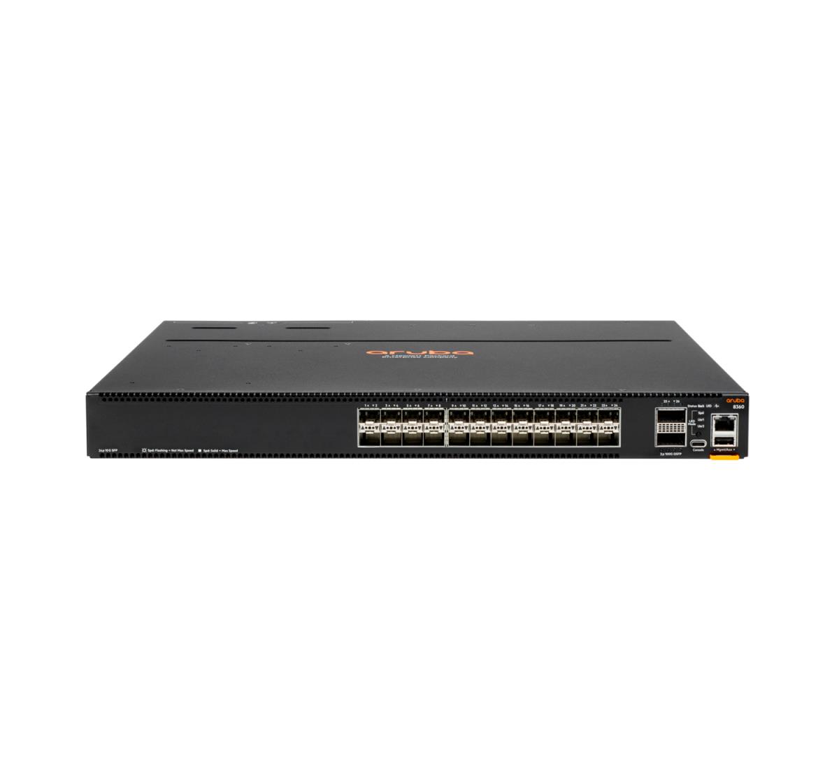 EU Product - E - Aruba CX 8360-24XF2C - Switch - L3 - managed - 24 x 1 Gigabit SFP/ 10 Gigabit SFP+ + 2 x 40/100 Gigabit QSFP+ / QSFP28 Luftstrom von vorne nach hinten an Rack montierbar TAA-konform thumbnail