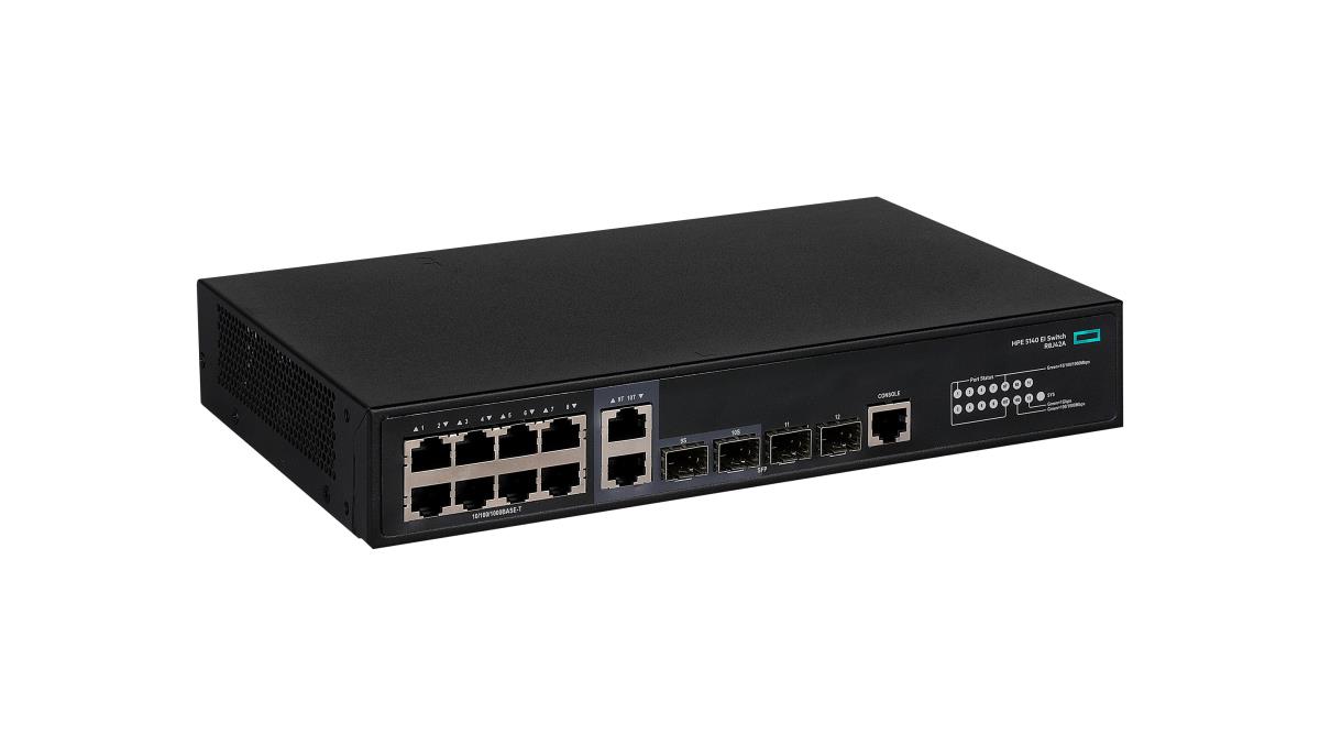 EU Product - E - FlexNetwork 5140 8G 2SFP 2XGT Combo EI - Switch L3 Smart 8 x 10/100/1000 + 2 x 1 Gigabit / 10 Gigabit SFP+ + 2 x Kombi-10GBase-T an Rack montierbar thumbnail