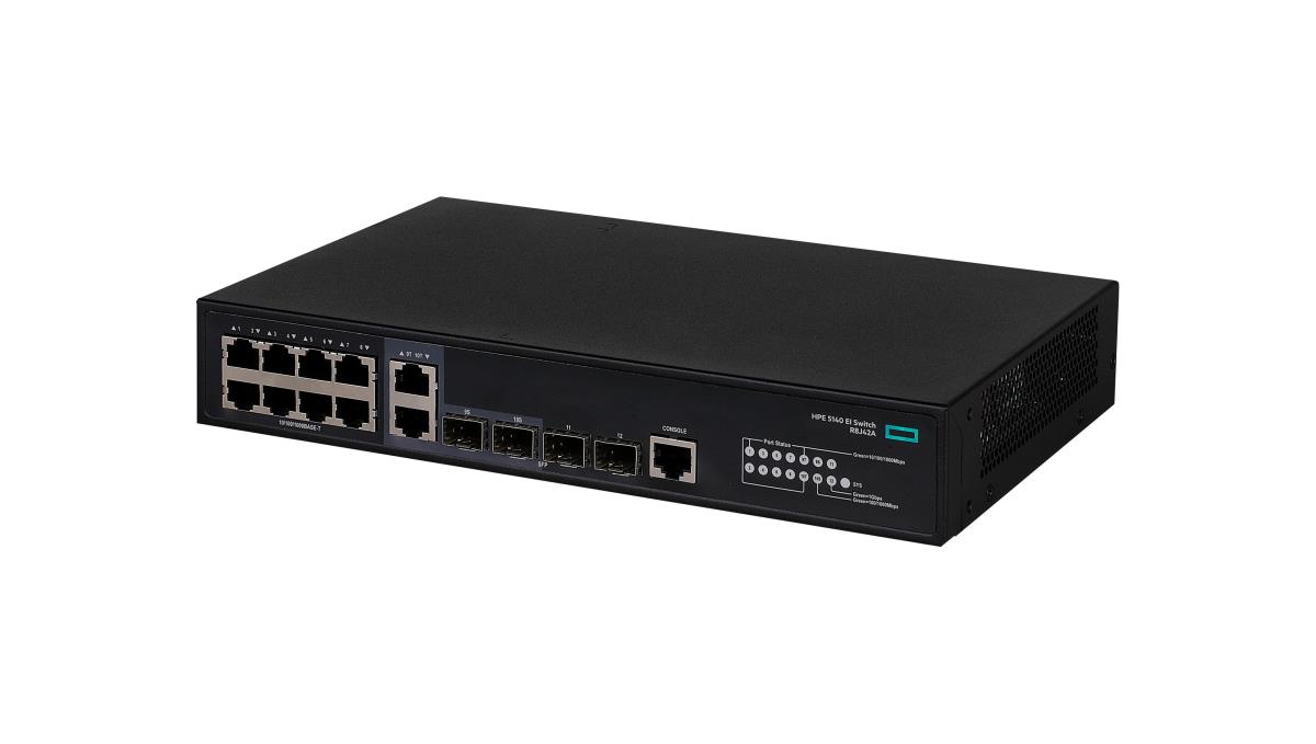 EU Product - E - FlexNetwork 5140 8G 2SFP 2XGT Combo EI - Switch L3 Smart 8 x 10/100/1000 + 2 x 1 Gigabit / 10 Gigabit SFP+ + 2 x Kombi-10GBase-T an Rack montierbar thumbnail