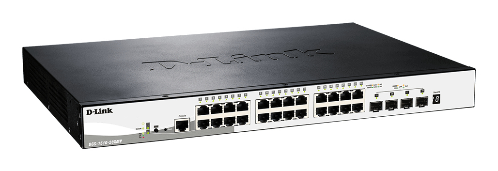 EU Product - Switch DGS-1510-28XMP/E 24xGBit PoE (370W)/4xSFP+ thumbnail