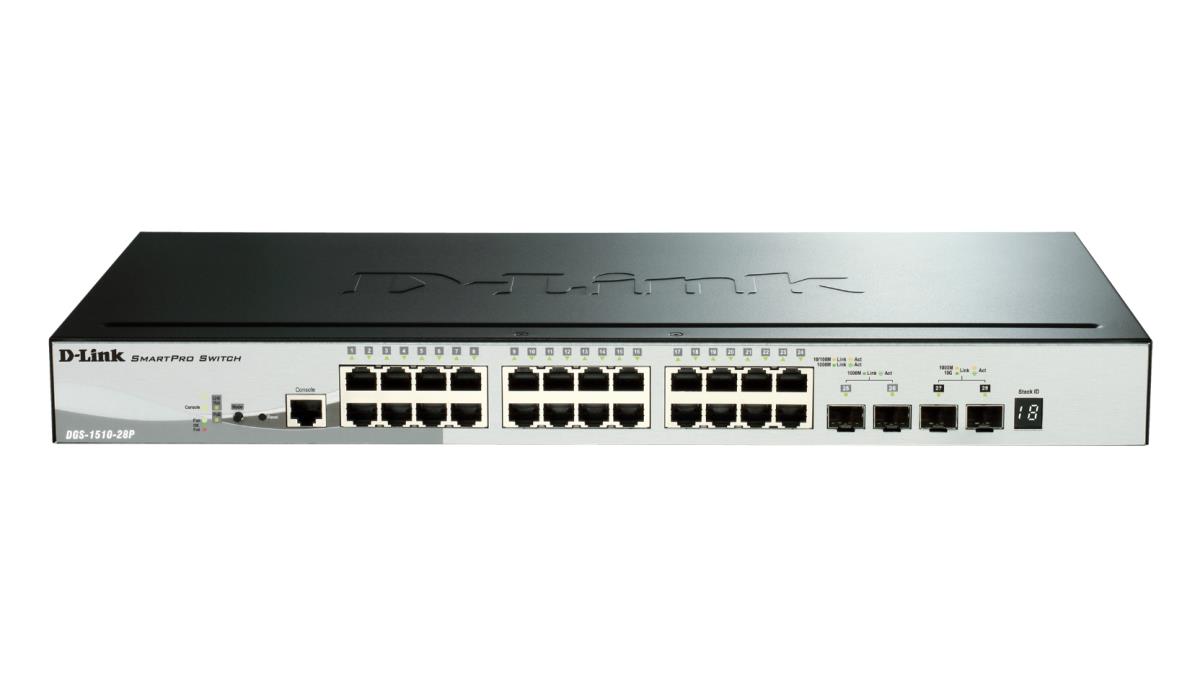 EU Product - Switch DGS-1510-28P E DGS151028P DGS-1510-28P/E - Switch - Fiber Optic thumbnail