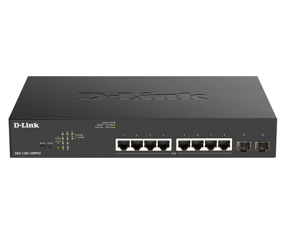EU Product - Switch DGS-1100-10MPV2/E 8xGBit/2xSFP 19