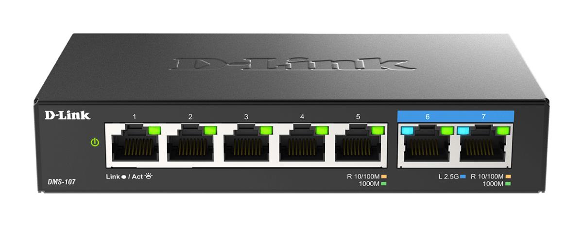 EU Product - DMS-107 Multi-Gigabit Unmanaged Switch - Switch - 0.1 Gbps thumbnail
