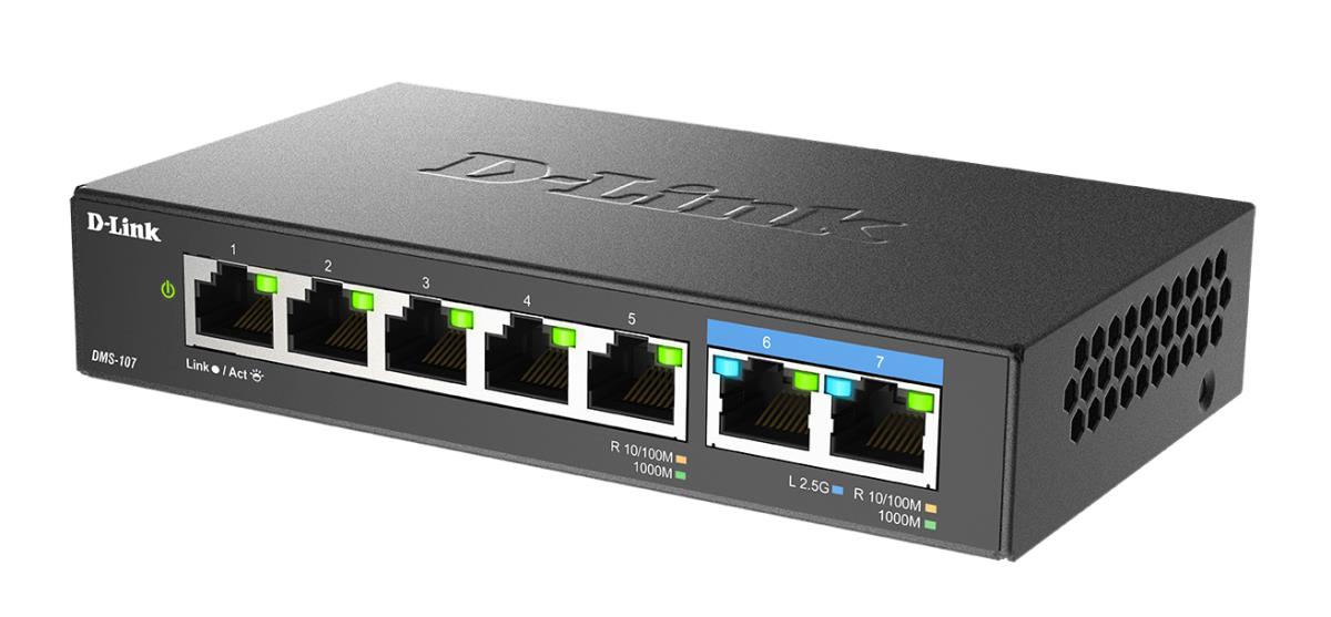 EU Product - DMS-107 Multi-Gigabit Unmanaged Switch - Switch - 0.1 Gbps thumbnail