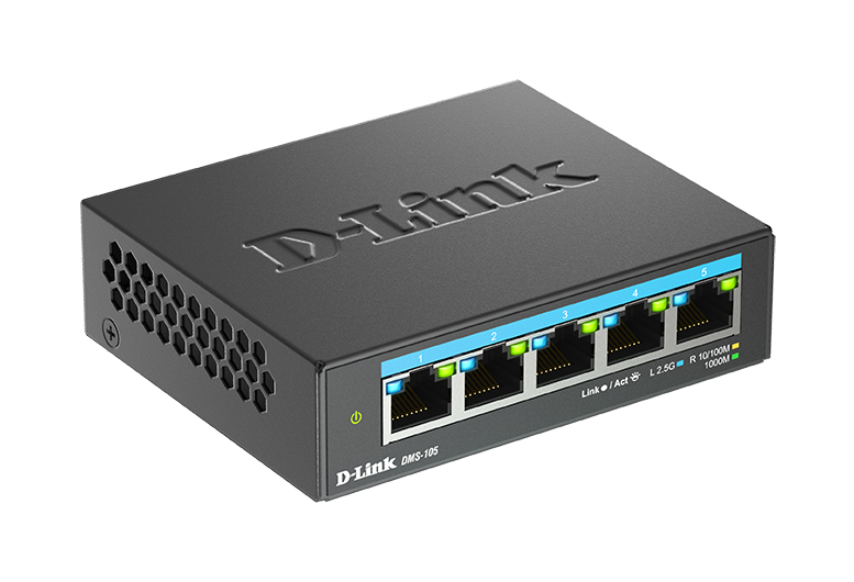 DMS-105 - Switch - unmanaged - 5 x 10/100/1000/2.5G - desktop, wall-mountable thumbnail