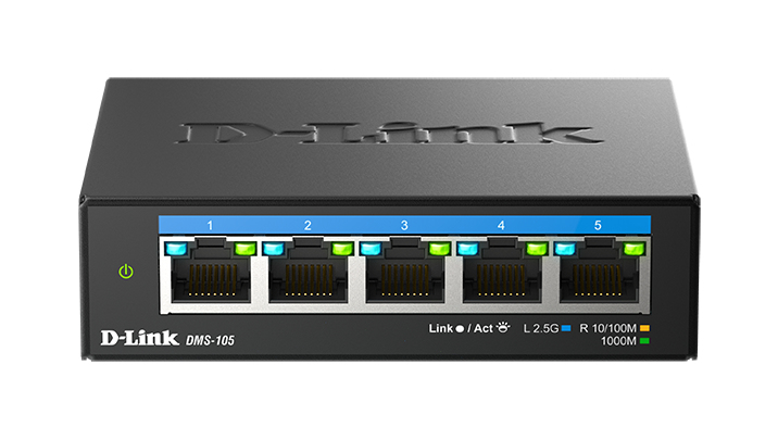DMS-105 - Switch - unmanaged - 5 x 10/100/1000/2.5G - desktop, wall-mountable thumbnail